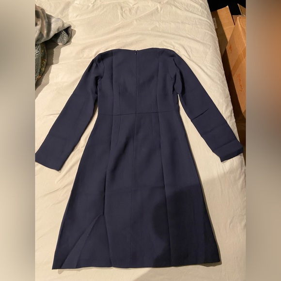 Orla Kiely Navy Wool Dress Size 2 - Picture 3 of 6